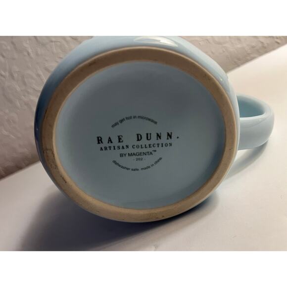 Rae Dunn WHITE CHRISTMAS ceramic Coffee Mug/tea Cup.Blue Holiday Mug. Camp Style - Picture 8 of 8